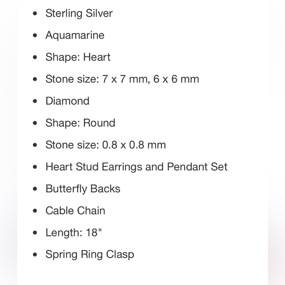 EVERLY JEWELRY AUTHENTIC GENUINE AQUAMARINE/DIAMOND (925) NECKLACE - Picture 11 of 15